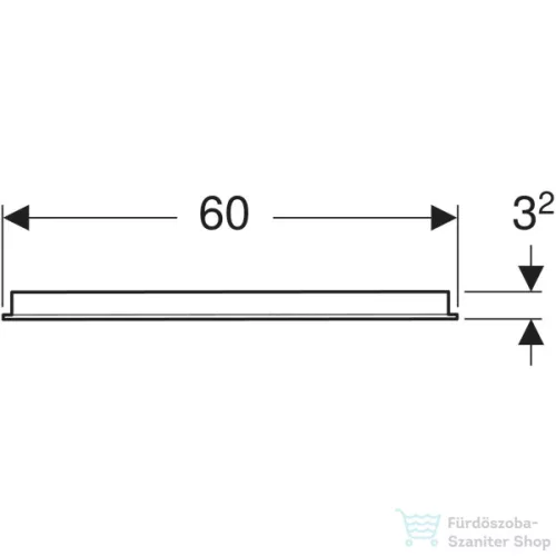 Geberit OPTION BASIC SQUARE 60x90 cm-es tükör LED világítással,eloxált alumínium 502.812.00.1