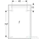 Geberit OPTION BASIC SQUARE 60x90 cm-es tükör LED világítással,eloxált alumínium 502.812.00.1
