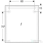 Geberit OPTION BASIC SQUARE 80x90 cm-es tükör LED világítással,eloxált alumínium 502.813.00.1