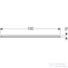 Geberit OPTION BASIC SQUARE 100x90 cm-es tükör LED világítással,eloxált alumínium 502.814.00.1