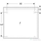 Geberit OPTION BASIC SQUARE 100x90 cm-es tükör LED világítással,eloxált alumínium 502.814.00.1