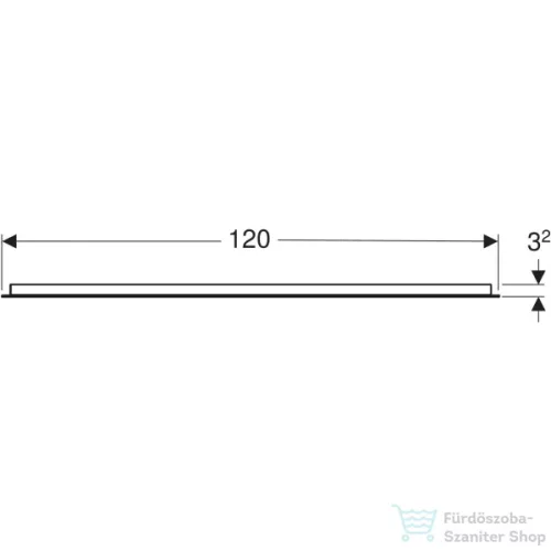 Geberit OPTION BASIC SQUARE 120x90 cm-es tükör LED világítással,eloxált alumínium 502.815.00.1