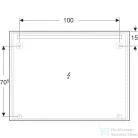 Geberit OPTION BASIC SQUARE 120x90 cm-es tükör LED világítással,eloxált alumínium 502.815.00.1