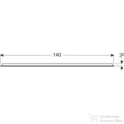 Geberit OPTION BASIC SQUARE 140x90 cm-es tükör LED világítással,eloxált alumínium 502.816.00.1