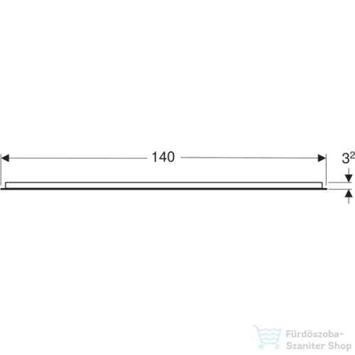 Geberit OPTION BASIC SQUARE 140x90 cm-es tükör LED világítással,eloxált alumínium 502.816.00.1