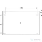 Geberit OPTION BASIC SQUARE 140x90 cm-es tükör LED világítással,eloxált alumínium 502.816.00.1