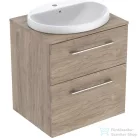 Geberit SELNOVA SQUARE 59,1x50,2 cm-es 2 fiókos alsószekrény pulttal és Variform mosdóval,hikoridió 502.870.00.1