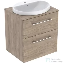   Geberit SELNOVA SQUARE 59,1x50,2 cm-es 2 fiókos alsószekrény pulttal és Variform mosdóval,hikoridió 502.870.00.1