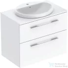 Geberit SELNOVA SQUARE 79,1x50,2 cm-es 2 fiókos alsószekrény pulttal és Variform mosdóval,fényes fehér 502.872.00.1