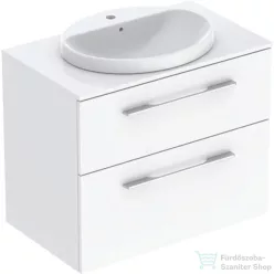   Geberit SELNOVA SQUARE 79,1x50,2 cm-es 2 fiókos alsószekrény pulttal és Variform mosdóval,fényes fehér 502.872.00.1