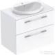 Geberit SELNOVA SQUARE 79,1x50,2 cm-es 2 fiókos alsószekrény pulttal és Variform mosdóval,fényes fehér 502.872.00.1