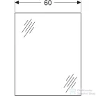 Geberit Selnova Square 60x75 cm-es tükör világítás nélkül,502.891.00.1