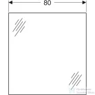 Geberit Selnova Square 80x75 cm-es tükör világítás nélkül,502.892.00.1