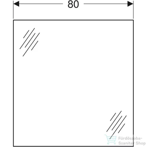 Geberit Selnova Square 80x75 cm-es tükör világítás nélkül,502.892.00.1