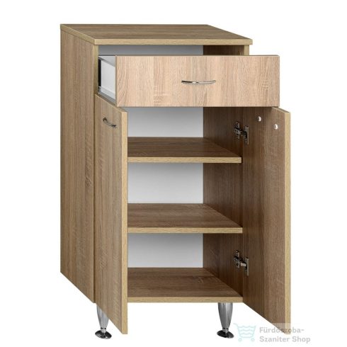 AQUALINE ZOJA/KERAMIA FRESH állószekrény, fiókokkal, 50x78x29cm, platina tölgy 50315