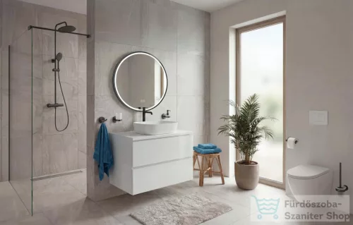 Kielle IDOLIO 80 cm-es LED tükör, fűtéssel, fekete 50324044