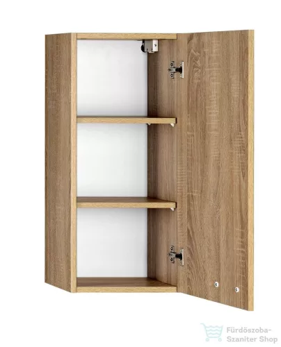 AQUALINE ZOJA/KERAMIA FRESH felső szekrény, 35x76x23cm, bal platina tölgy 50336