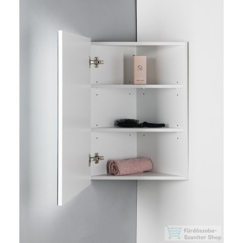 AQUALINE ZOJA sarok tükrösszekrény, 37x72x37cm, fehér (50352)