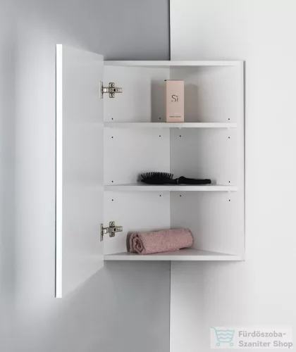 AQUALINE ZOJA sarok tükrösszekrény, 37x72x37cm, fehér (50352)
