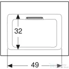 Geberit ONE 60x48 cm-es beépíthető mosdó csaplyuk-és túlfolyó nélkül,KeraTect mázzal,fehér 505.001.00.1
