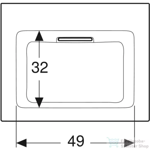 Geberit ONE 60x48 cm-es beépíthető mosdó csaplyuk-és túlfolyó nélkül,KeraTect mázzal,fehér 505.001.00.1