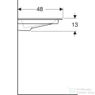 Geberit ONE 90x48 cm-es beépíthető mosdó csaplyuk-és túlfolyó nélkül,KeraTect mázzal,fehér 505.005.00.1