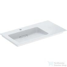   Geberit ONE 90x48 cm-es mosdó bal oldali csaplyukkal,túlfolyó nélkül,fényes fehér takarólappal,KeraTect mázzal,fehér 505.007.00.1