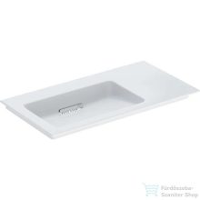   Geberit ONE 90x48 cm-es mosdó csaplyuk-és túlfolyó nélkül,fényes fehér takarólappal,KeraTect mázzal,fehér 505.008.00.1