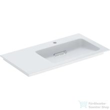   Geberit ONE 90x48 cm-es mosdó jobb oldali csaplyukkal,túlfolyó nélkül,fényes fehér takarólappal,KeraTect mázzal,fehér 505.009.00.1