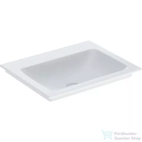 Geberit ONE 60x48 cm-es beépíthető mosdó csaplyuk-és túlfolyó nélkül,KeraTect mázzal,fehér 505.011.01.1
