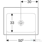 Geberit ONE 60x48 cm-es beépíthető mosdó csaplyuk-és túlfolyó nélkül,KeraTect mázzal,fehér 505.011.01.1