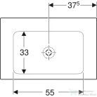 Geberit ONE 75x48 cm-es beépíthető mosdó csaplyuk-és túlfolyó nélkül,KeraTect mázzal,fehér 505.011.01.2