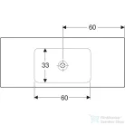 Geberit ONE 120x48 cm-es beépíthető mosdó csaplyuk-és túlfolyó nélkül,KeraTect mázzal,fehér 505.011.01.5