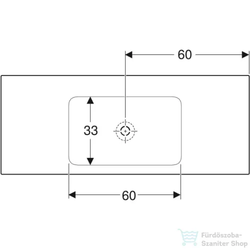 Geberit ONE 120x48 cm-es beépíthető mosdó csaplyuk-és túlfolyó nélkül,KeraTect mázzal,fehér 505.011.01.5