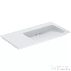   Geberit ONE 90x48 cm-es mosdó csaplyuk nélkül,túlfolyó nélkül,fényes fehér takarólappal,KeraTect mázzal,fehér 505.013.00.1