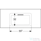 Geberit ONE 105x48 cm-es beépíthető mosdó csaplyuk nélkül,KeraTect mázzal,fehér 505.014.00.1