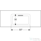 Geberit ONE 120x48 cm-es beépíthető mosdó csaplyuk-és túlfolyó nélkül,KeraTect mázzal,fehér 505.016.00.1
