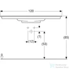 Geberit ONE 120x48 cm-es beépíthető mosdó túlfolyó nélkül,KeraTect mázzal,fehér 505.017.00.1