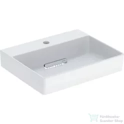   Geberit ONE 50x41 cm-es mosdó túlfolyó nélkül,KeraTect mázzal,fényes fehér takarólappal,fehér  505.019.00.1