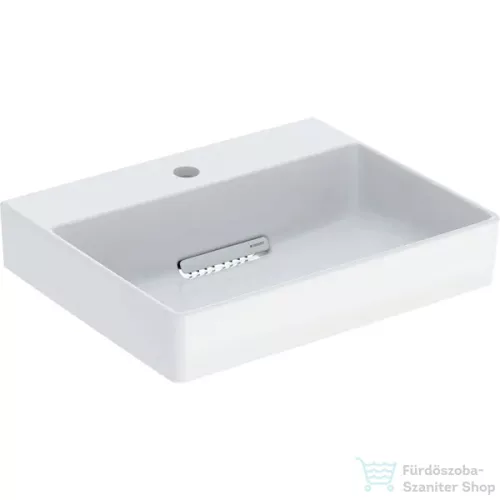 Geberit ONE 50x41 cm-es mosdó túlfolyó nélkül,KeraTect mázzal,fényes fehér takarólappal,fehér  505.019.00.1
