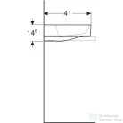 Geberit ONE 50x41 cm-es mosdó túlfolyó nélkül,KeraTect mázzal,fényes fehér takarólappal,fehér  505.019.00.1