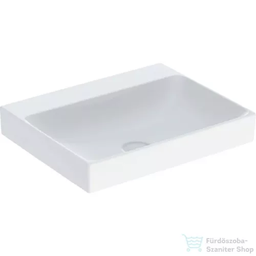 Geberit ONE 60x48 cm-es mosdó csaplyuk-és túlfolyó nélkül,KeraTect mázzal,fehér 505.021.01.1