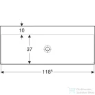 Geberit ONE 120x48 cm-es mosdó csaplyuk-és túlfolyó nélkül,KeraTect mázzal,fehér 505.021.01.5
