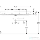 Geberit ONE 120x48 cm-es mosdó csaplyuk-és túlfolyó nélkül,KeraTect mázzal,fehér 505.021.01.5