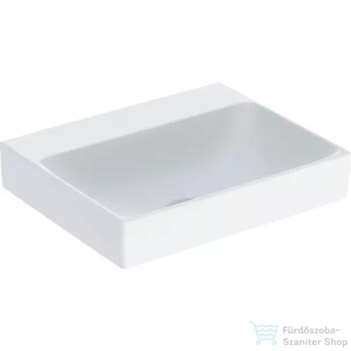 Geberit ONE 50x40 cm-es mosdó csaplyuk-és túlfolyó nélkül,KeraTect mázzal,fehér 505.021.01