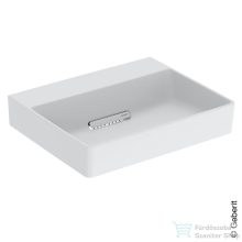   Geberit ONE 50x41 cm-es pultra ültethető mosdó csaplyuk-és túlfolyó nélkül,fényes fehér takarólappal,matt fehér 505.025.00.1