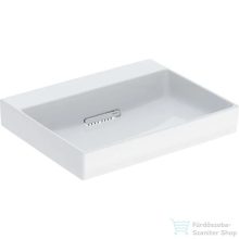   Geberit ONE 60x48 cm-es mosdó csaplyuk nélkül,KeraTect mázzal,fényes fehér takarólappal,fehér 505.033.00.1