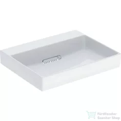   Geberit ONE 60x48 cm-es mosdó csaplyuk nélkül,KeraTect mázzal,fényes fehér takarólappal,fehér 505.033.00.1