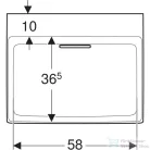 Geberit ONE 60x48 cm-es mosdó csaplyuk nélkül,KeraTect mázzal,fényes fehér takarólappal,fehér 505.033.00.1