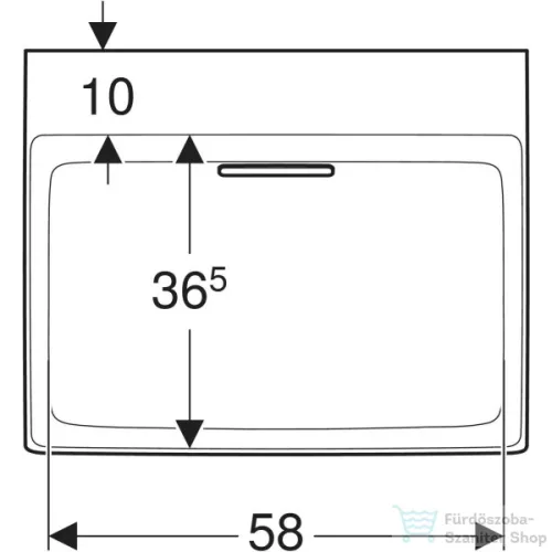Geberit ONE 60x48 cm-es mosdó csaplyuk nélkül,KeraTect mázzal,fényes fehér takarólappal,fehér 505.033.00.1